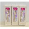 Image 1 : 3 FOREVER LOVE 24K GOLD PLATED ARTIFICAL ROSES