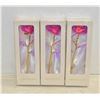 Image 1 : 3 FOREVER LOVE 24K GOLD PLATED ARTIFICAL ROSES