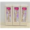 Image 1 : 3 FOREVER LOVE 24K GOLD PLATED ARTIFICAL ROSES
