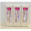 Image 1 : 3 FOREVER LOVE 24K GOLD PLATED ARTIFICAL ROSES