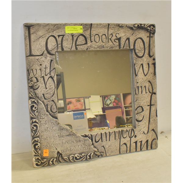 21" X 21" CONCRETE MIRROR