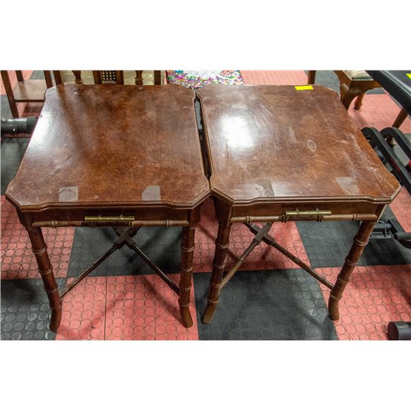 PAIR OF BOMBAY COMPANY SIDE TABLES H-24" W-21"