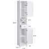 Image 2 : NEW REPACKED VASSAGLE BATHROOM STORAGE CABINET W/