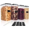 Image 1 : 4 NEW VTOPMART CEREAL STORAGE CONTAINERS W/ 24