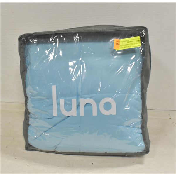 NEW REPACKED LUNA QUEEN SIZE 15LBS LIGHT BLUE