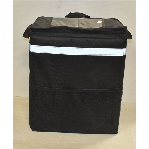 LARGE BLACK GREY REFLECTIVE BACKPACK COOLER