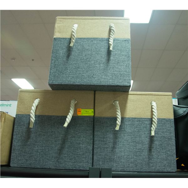 SET OF 3 NEW SHOWHOME STORAGE CUBES