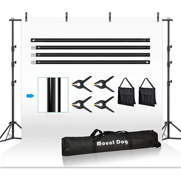 NEW MOUNTDOG 8.5 X 10' STUDIO BACKDROP STAND KIT