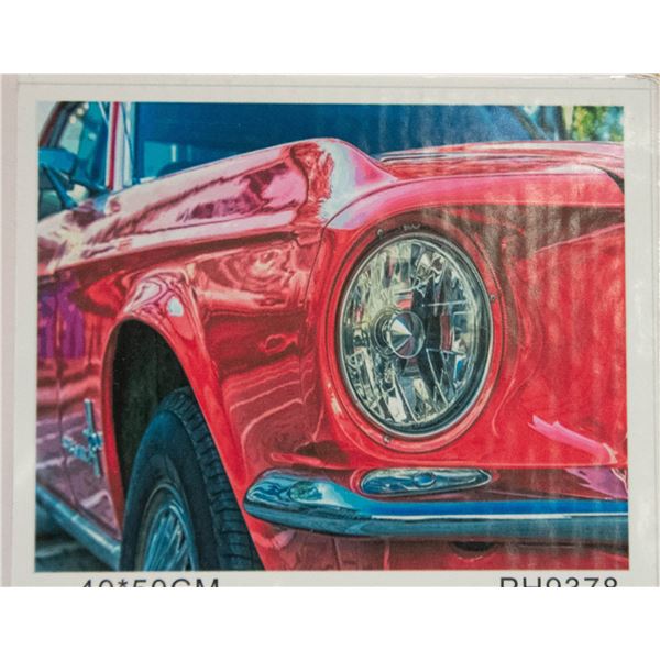 NEW DIY PAINT BY NUMBERS 50CM X 40CM RED CAR