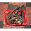 BOX OF ANTIQUE TOOLS