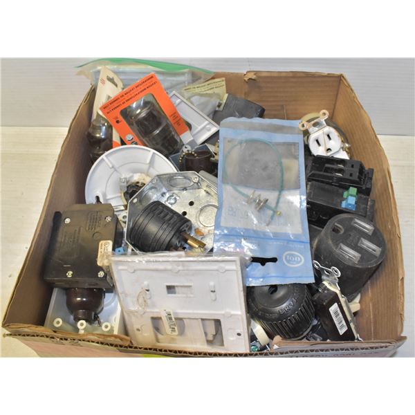 BOX OF ELECTRICAL ITEMS