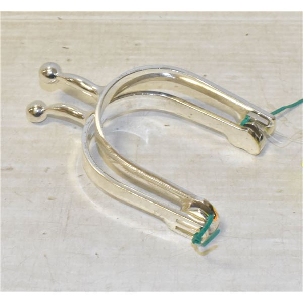 2 PAIR LADIES SILVER SPURS