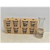 Image 1 : LOT OF 8 GLASSES WITH MATCHING PITCHER (BLACK)