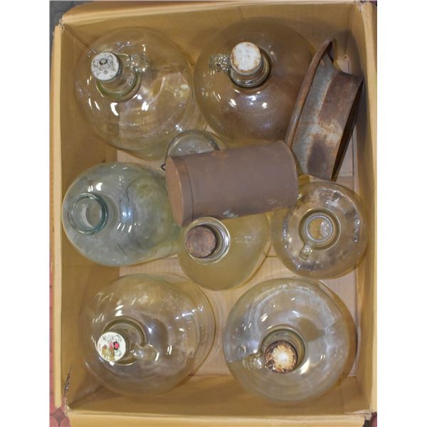 BOX ASST. CLEAR BOTTLES AND JAR