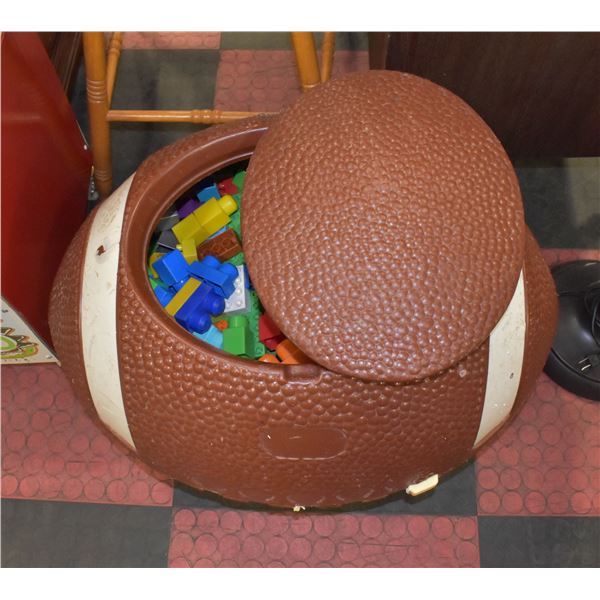 25 X18'X21  FOOTBALL TOY BOX FILLED