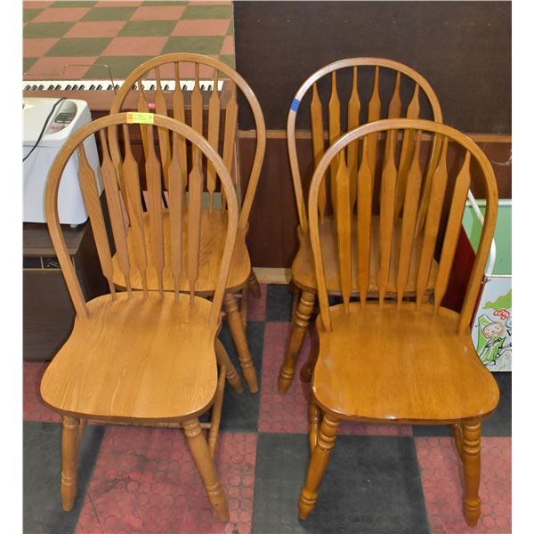 7 WOODEN OAK CHAIRS