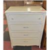 Image 1 : VINTAGE WHITE 4 DRAWER DRESSER