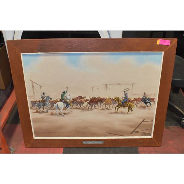 DON BRESTLER 1981 FRAMED OIL PAINTING