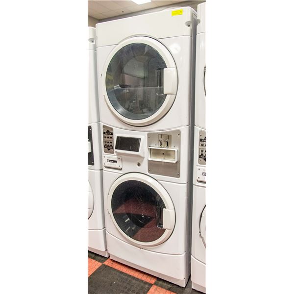 MAYTAG COMMERCIAL STACKED WASHER/DRYER- COIN OP