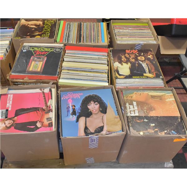 PALLET OF RECORDS INCLUDES POP, ROCK, COUNTRY &