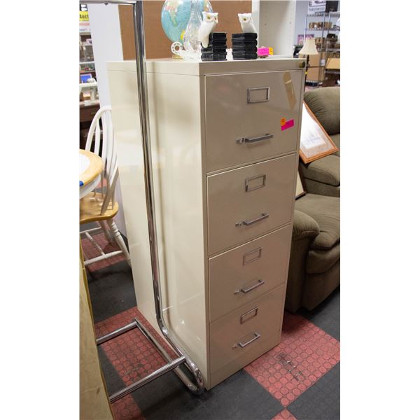 OFF WHITE 4 DRAWER FILE CABINET