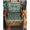 ANTIQUE WOOD COMODE CHAIR