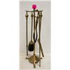 BRASS FIREPLACE SET