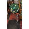 ART GLASS "GLOBE" ON DESIGNER METAL STAND