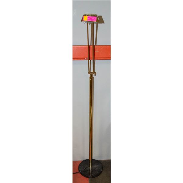 BRASS FLOOR STANDING READING LAMP