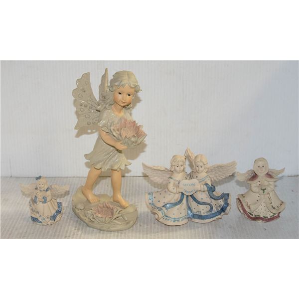 BOX OF ASSORTED ANGEL ORNAMENTS