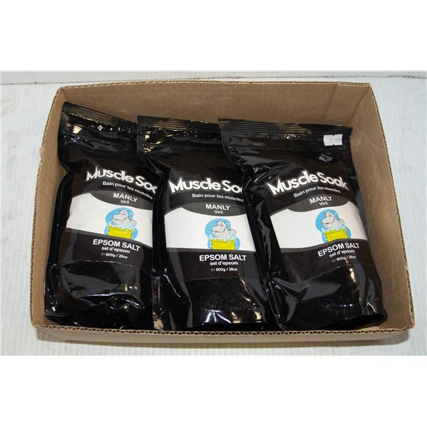 NEW 800 GRAM BAGS OF MANLY MUSCLE SOAK