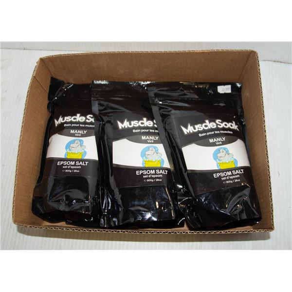 NEW 800 GRAM BAGS OF MANLY MUSCLE SOAK