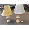 Image 1 : 2 VINTAGE ORANGE/CREAM LAMPS