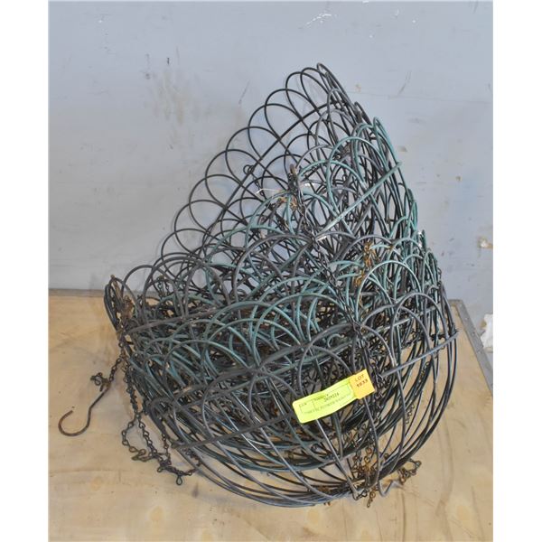 7 METAL FLOWER BASKETS