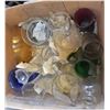 Image 1 : VINTAGE GLASSWARE- BOX LOT OF 14 PIECES