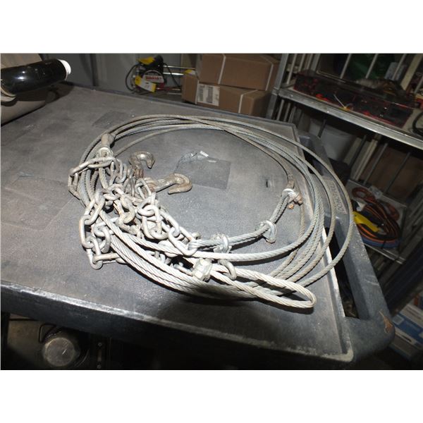 Steel Cable & White Hose