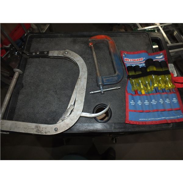 2 Clamps & Small Nut Driver Set