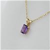 Image 2 : Yellow Gold Natural Amethyst Pendant