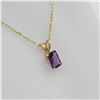 Image 3 : Yellow Gold Natural Amethyst Pendant