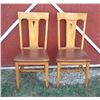 Image 1 : Matching pair of vintage dining room chairs
