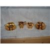 Image 2 : Tea for two vintage gold colored teacups, cream + sugar
