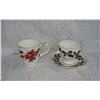Image 1 : Royal Tuscan Christmas teacup + saucer, Royal Albert Poinsettia mug