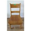 Image 4 : (2) Chairs (solid wood) - 33"H + 35"H