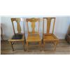 Image 1 : (3) Chairs (solid wood) - 36-38"H