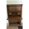 Image 2 : Lawyers Bookcase (OAK) - 36W 14D 60H (door stops only on door of bottom shelf)
