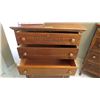 Image 7 : 5-drawer dresser (solid wood) - with key - 32W 18D 46H (drawers slide freely)