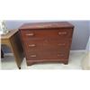 Image 1 : 3-drawer dresser (solid wood) - 37W 17D 34H (drawers slide freely)