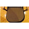 Image 5 : Wood chair - original except black velvet upholstery is new - 24W 29D 42H