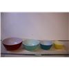 Image 1 : Set of 4 Pyrex Mixing Bowls