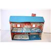 Image 4 : Vintage Tin Dollhouse w/ Furniture + Animals
